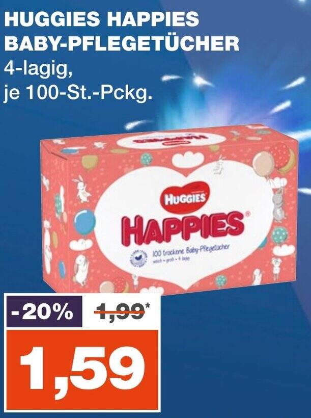 huggies happies 100 trockene