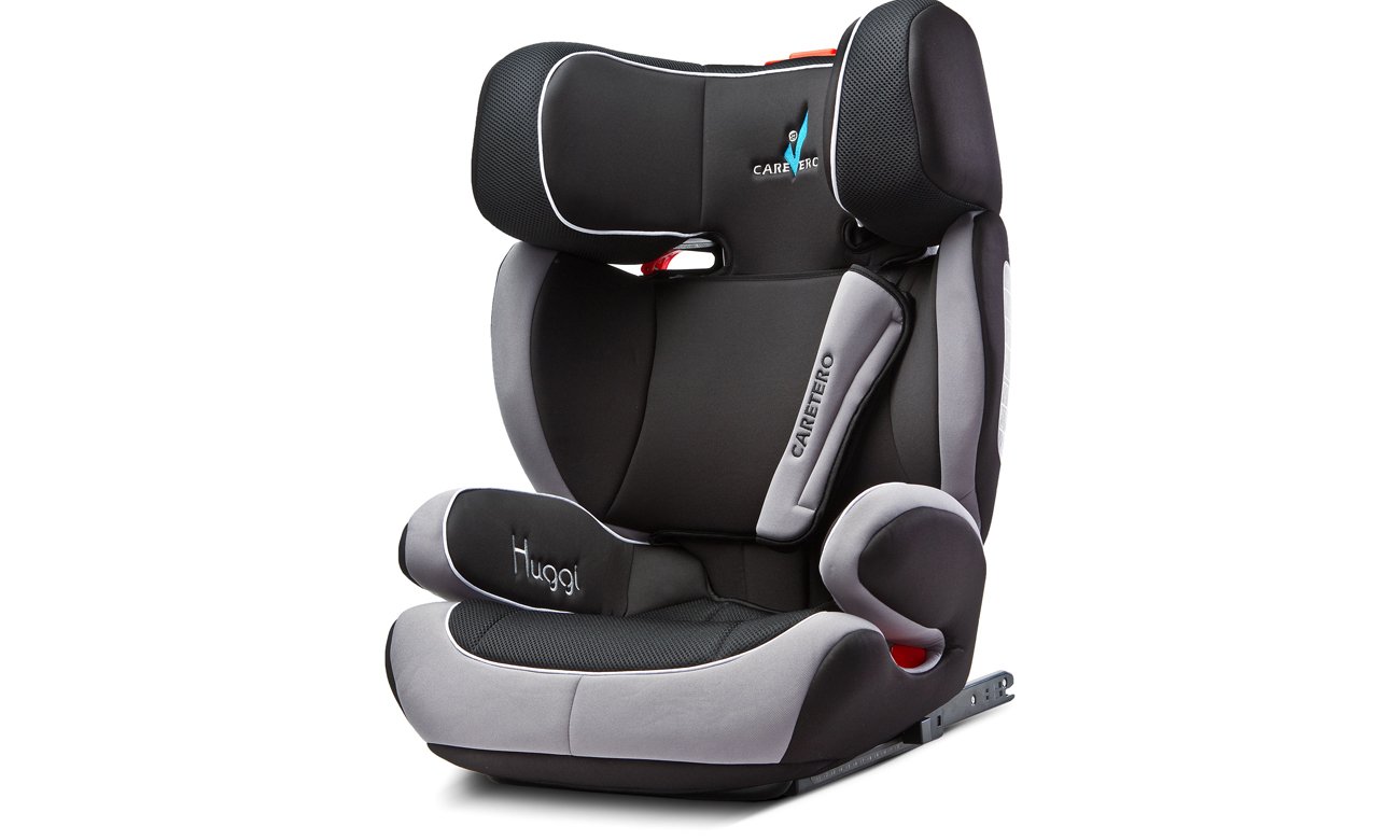 caretero fotelik samochodowy huggi isofix 15-36 kg black