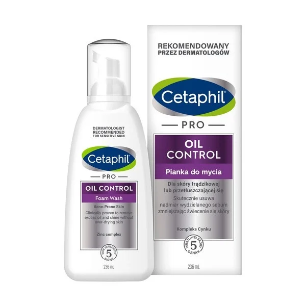 cetaphil pro oil control pianka do mycia twarzy skóra trądzikowa