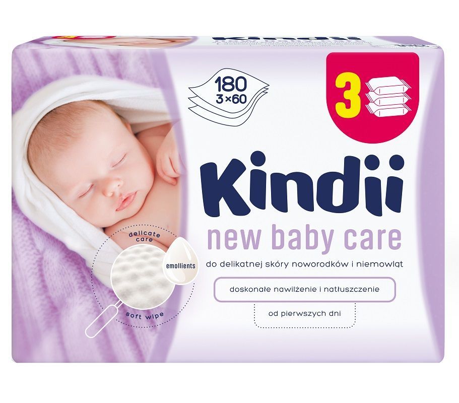 chusteczki nawilżane kindii new baby care