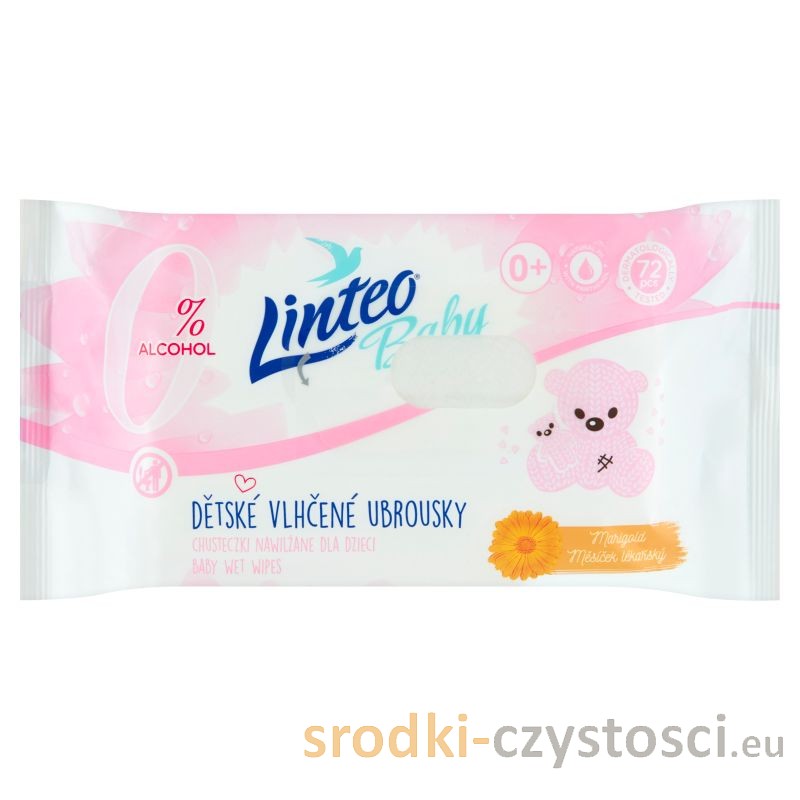 chusteczki nawilżane linteo baby soft and cream 72 sztuk sroka