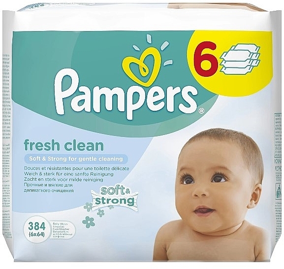 chusteczki nawilżane pampers 6x64 szt