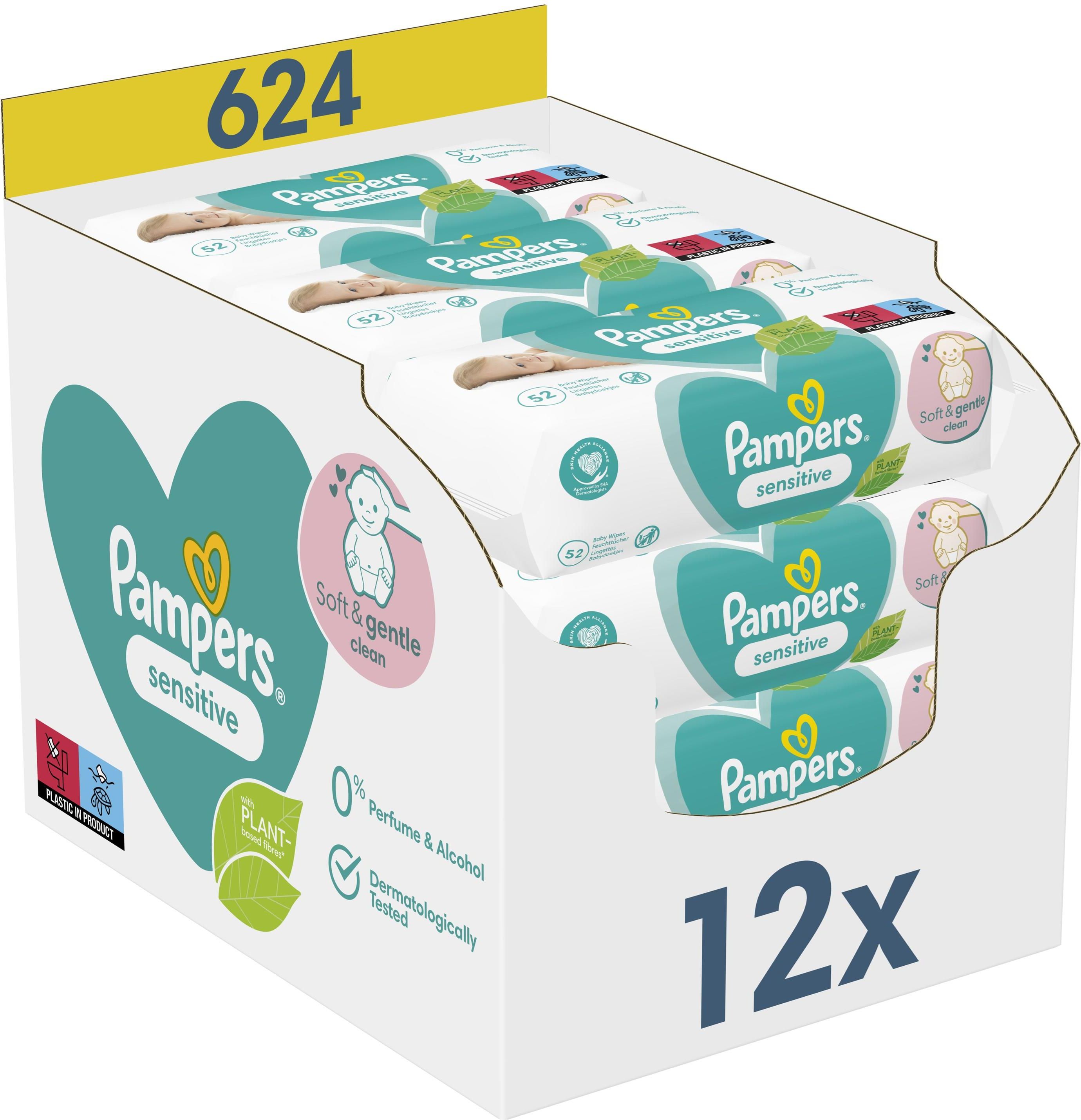 chusteczki pampers sensitive 12x52