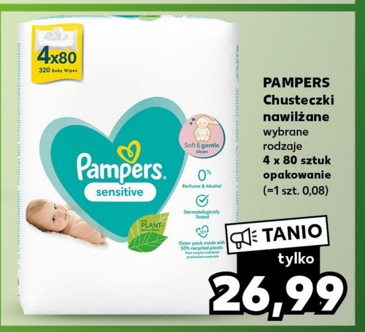 chusteczki pampers sensitive kaufland