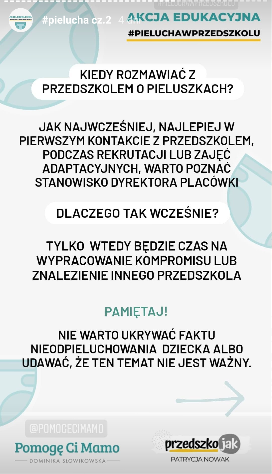 czy dyrektor w przedszkolu może kazac dziecku chodzić bez pieluchy