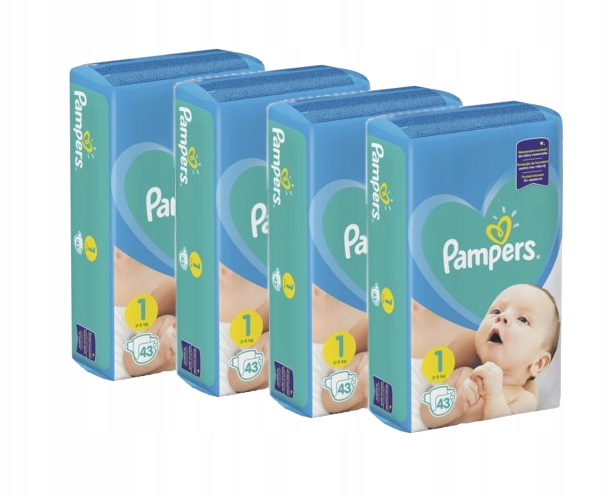 pieluszki pampers new baby 1 opakowanie 43 szt