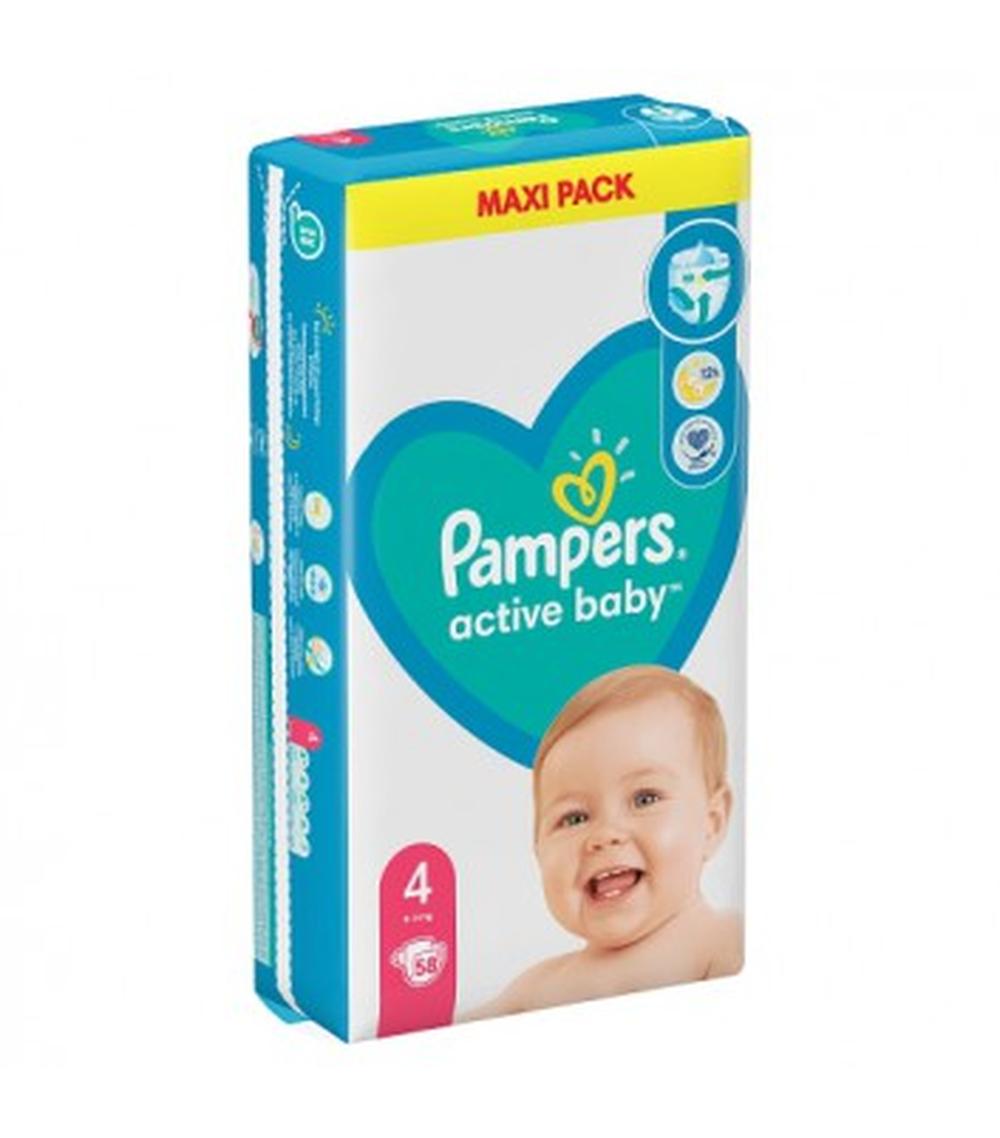 pampers active baby 4 58 sztuk