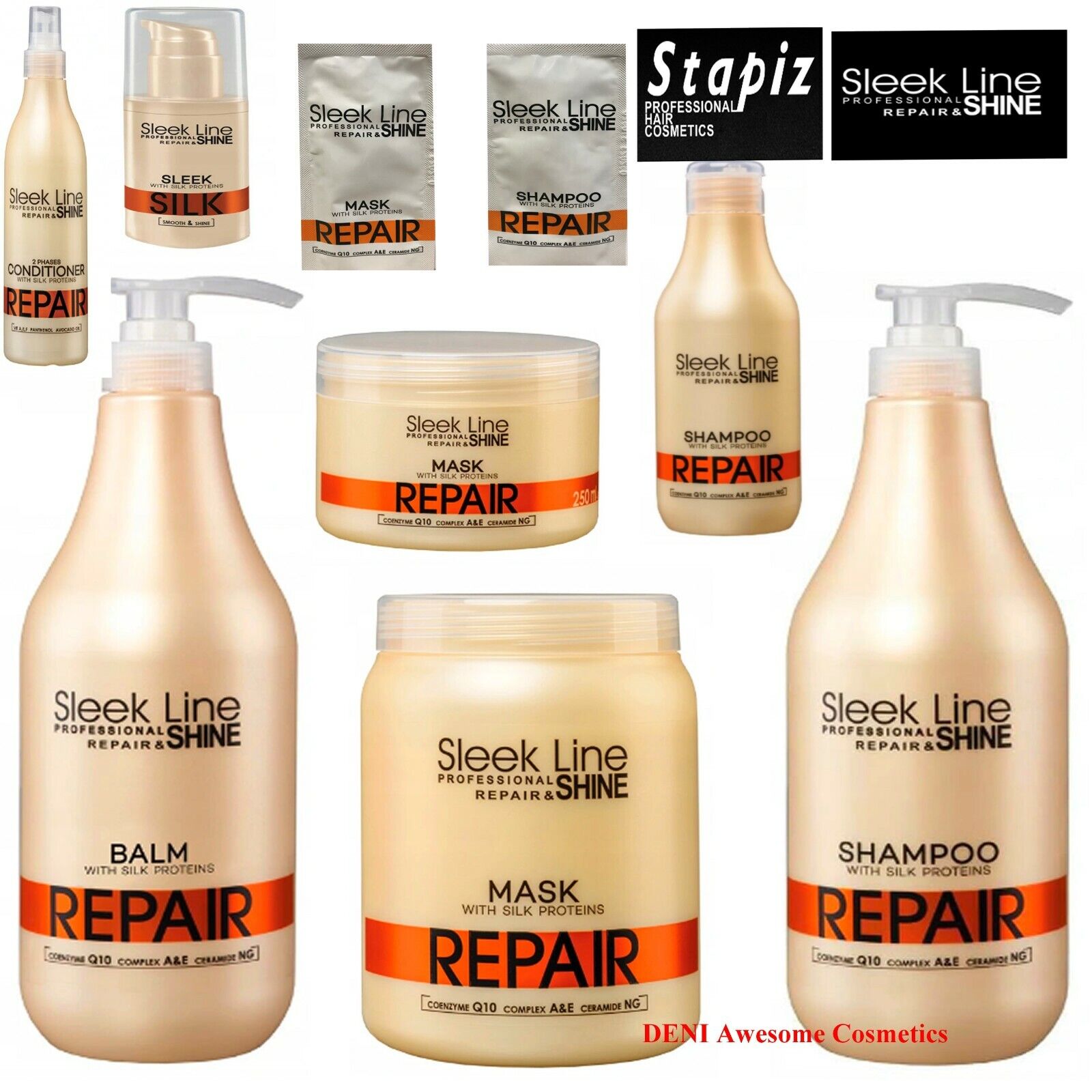 sleek line repair shine szampon