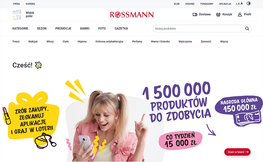 rossmann pieluchy zwroty sklep stacjonarny