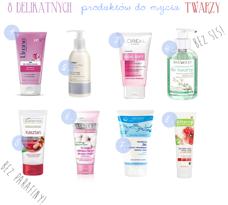 produkty do mycia twarzy