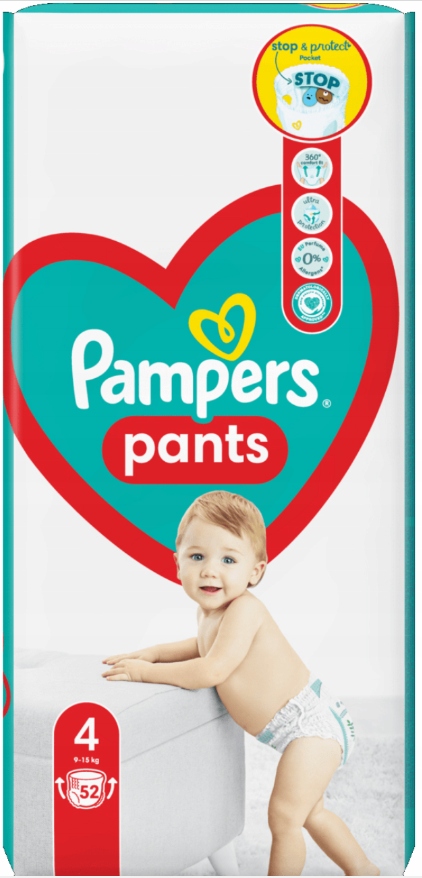 pieluchomajtki pampers 4 cena 52szt