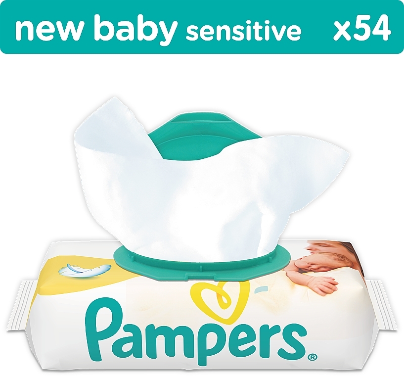 pampers new baby chusteczki nawilżane sensitive 54 sztuki