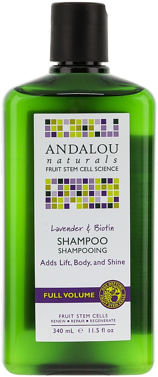 szampon zwiększający objętość z lawendą i biotyną andalou naturals