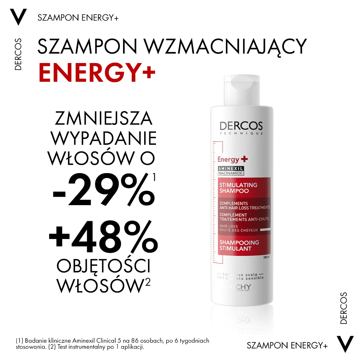 dercos szampon energetyzujący wspierający kurację na wypadanie włosów men