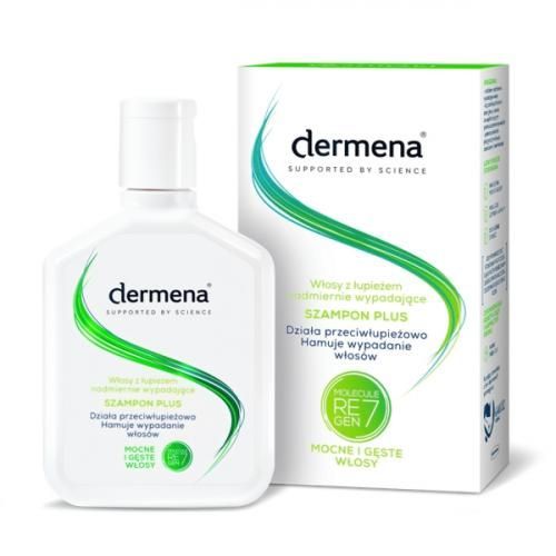 dermena plus szampon przeciw łupieżowy hamuje wypadanie włosów 200ml