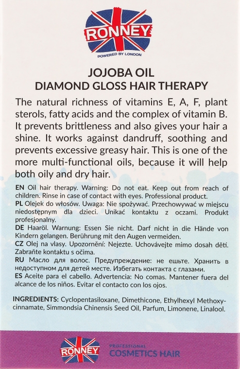 jojoba oil diamond gloss nabłyszczający olejek do włosów