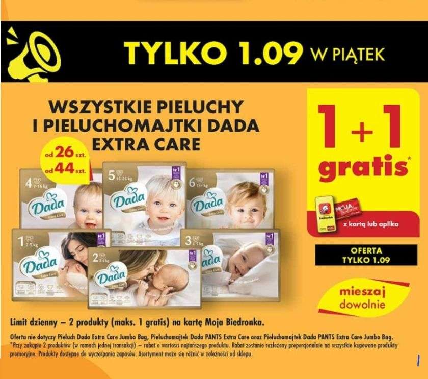 czy jest obecnie jakas promocja na pieluchy 2 1