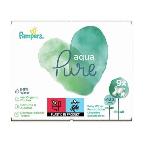 obserwuj pampers chusteczki nawiliżające aqua pure