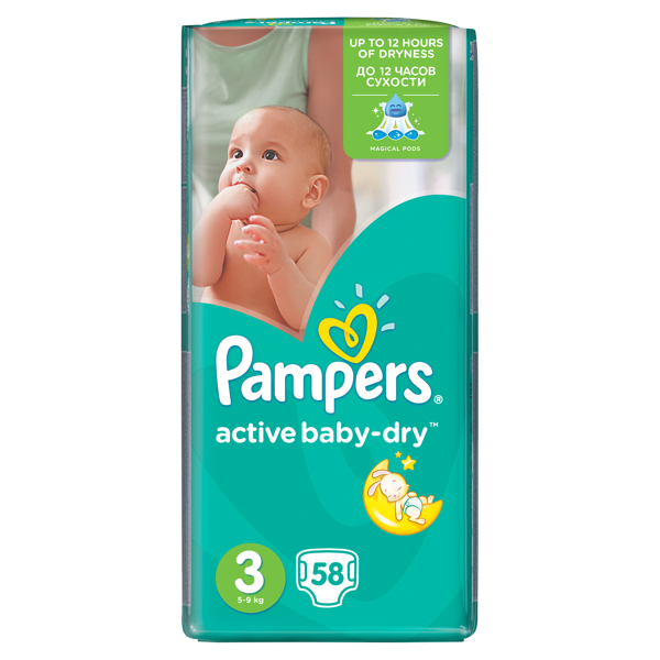 pampers 3 58 sztuk