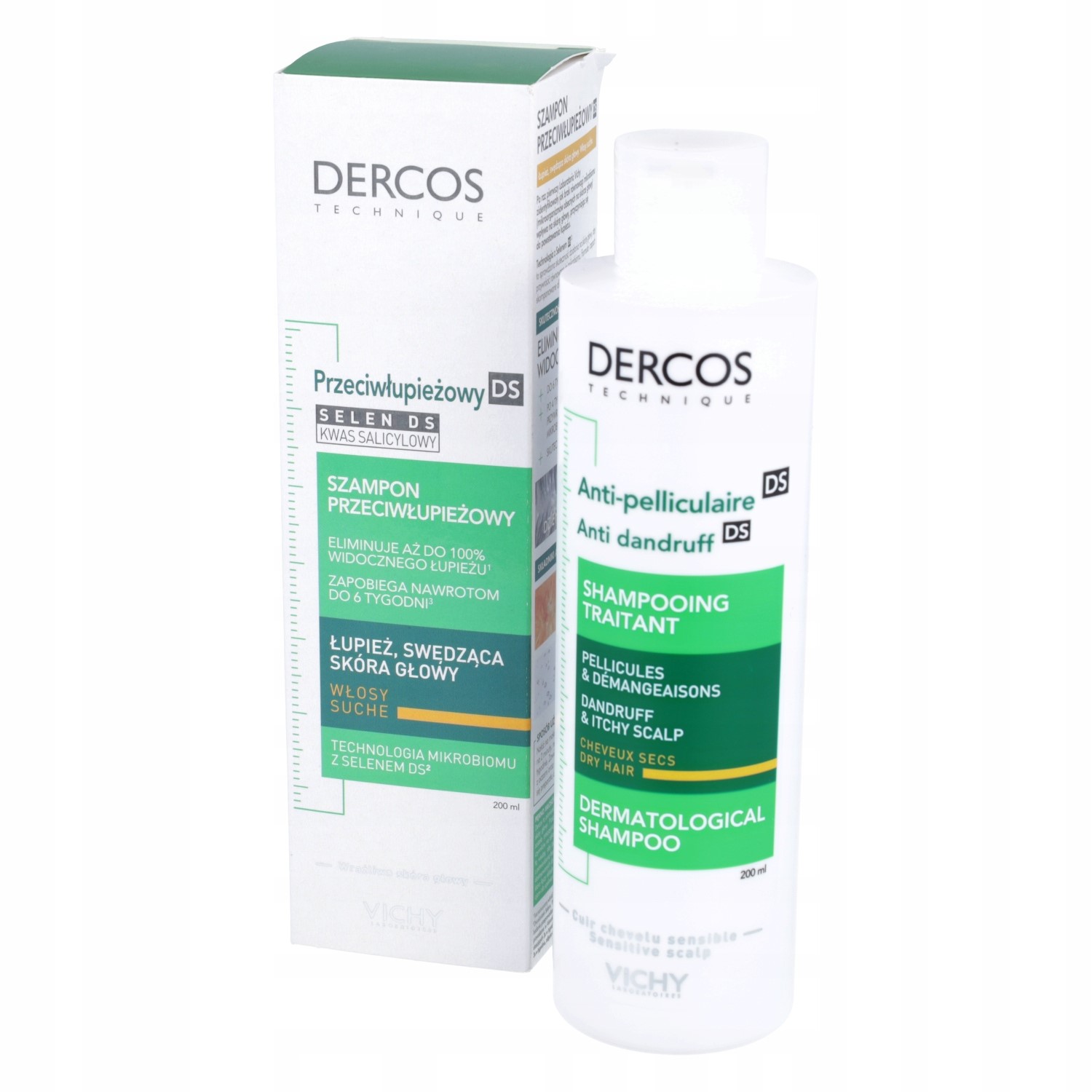 vichy dercos szampon dandruff dry hair 200ml