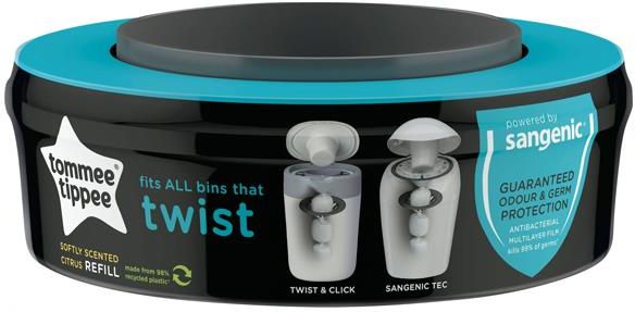 Wkłady do pojemników na zużyte pieluchy Tommee Tippee Sangenic Twist Refil