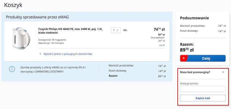 emag kod rabatowy na pieluchomajtki