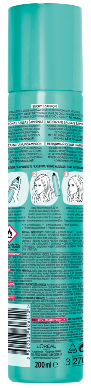 suchy szampon magical loreal