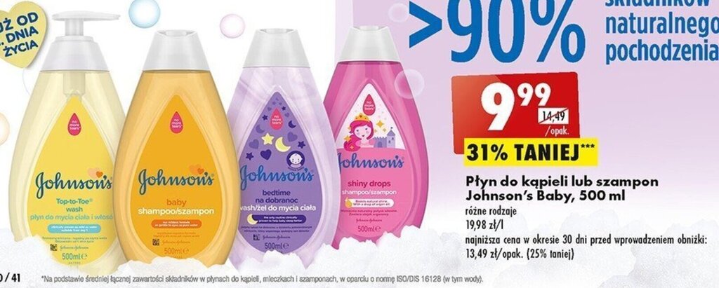 żel lub szampon johnsons baby biedronka