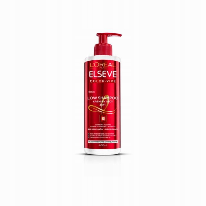 elseve loreal szampon 3w1 włosy farbowane