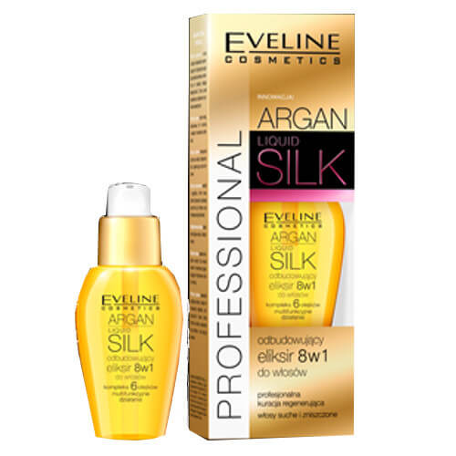 eveline argan keratin liquid silk odżywka do włosów 8w1