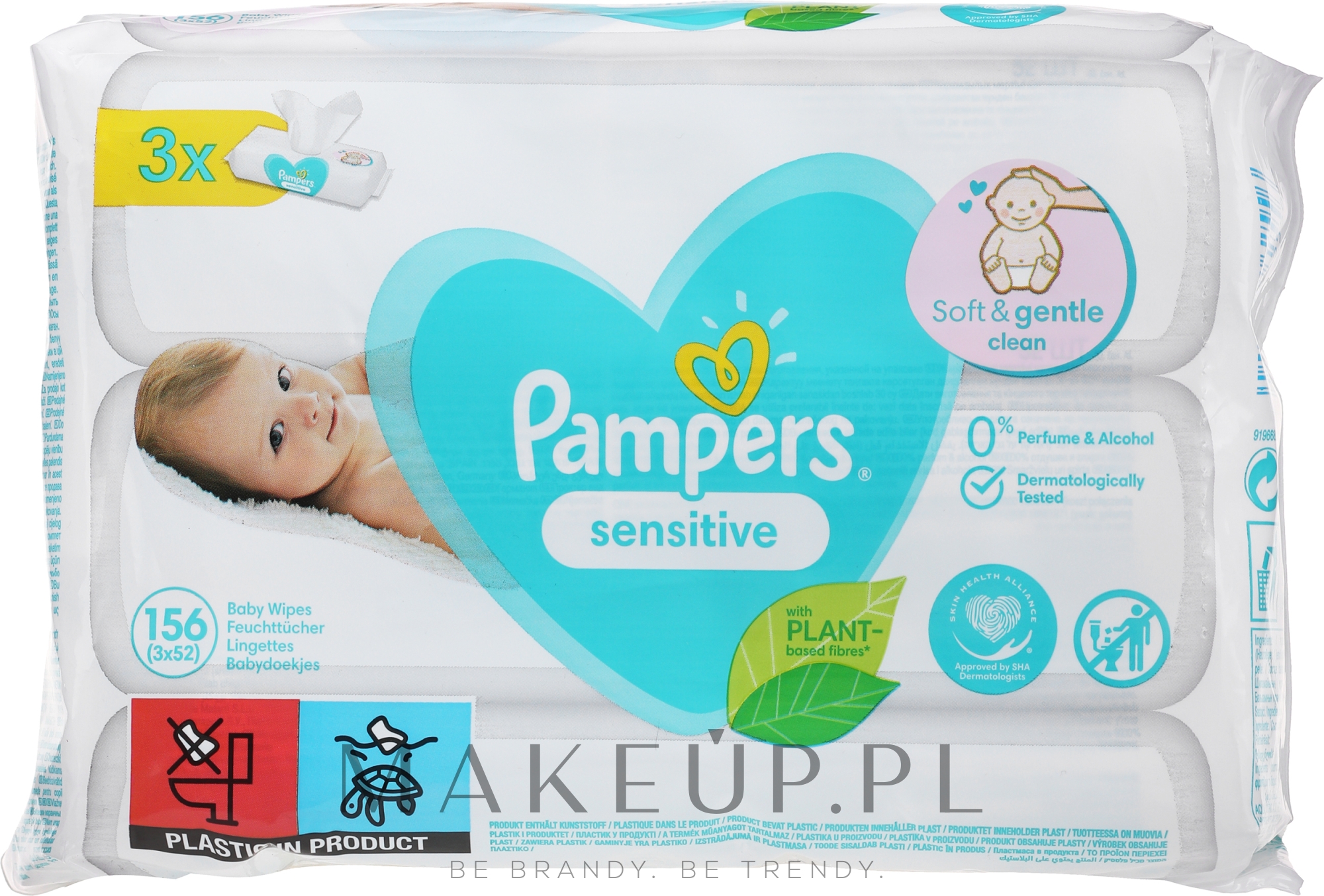 pampers sensitive chusteczki dla niemowląt 6 x 56 sztuk