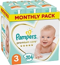 pampers premium care pieluchy rozmiar 3 midi 5-9kg 204 sztuk