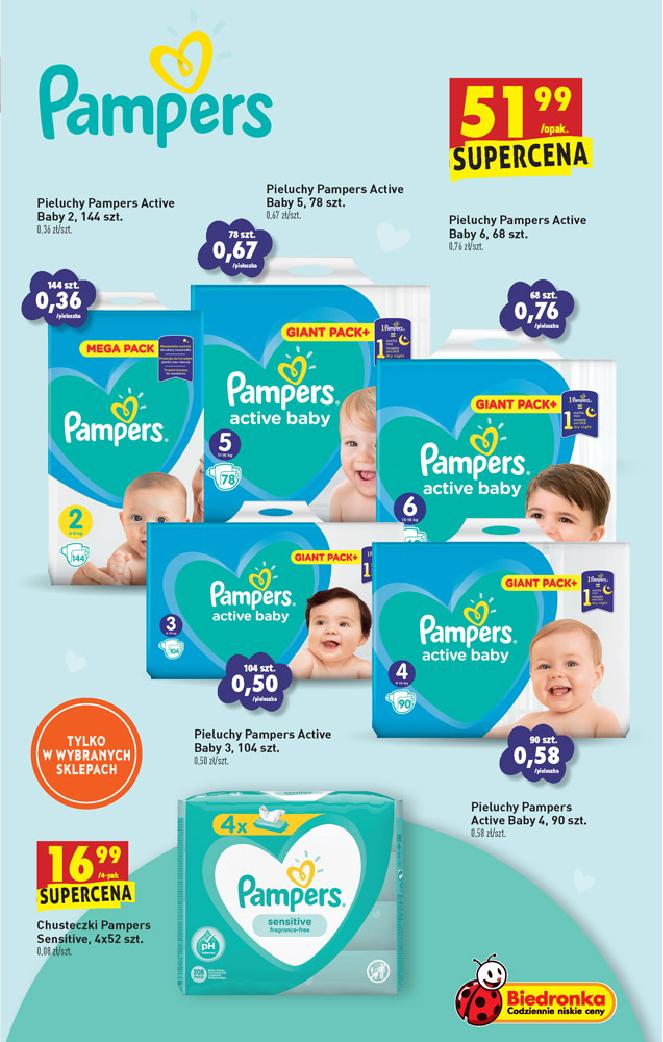 pampers 3 68 szt biedronka