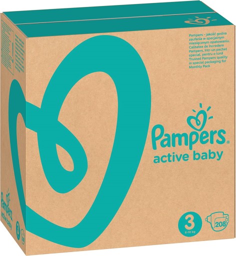 pampers active baby 3 6-10 kg 208 szt