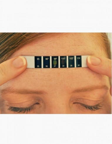 Forehead thermometer strips