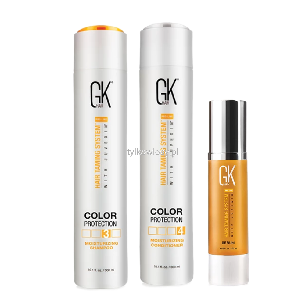 gk hair zestaw szampon odżywka nawilżająca 300ml global keratin juvexin