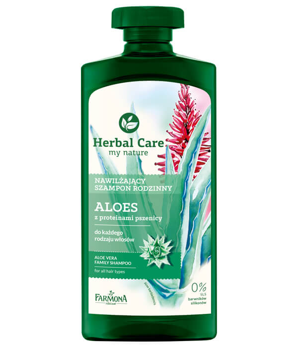 herbal care aloes i kwiat lnu szampon