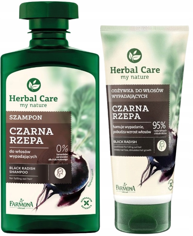 herbal care czarna rzepa szampon do włosów przetłuszczających się