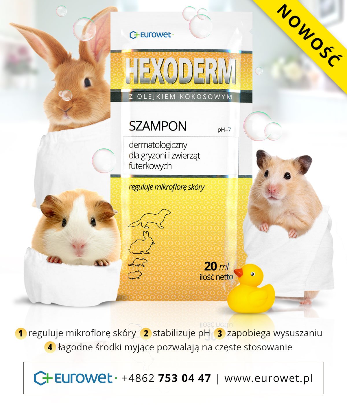 hexoderm szampon dla gryzoni 20ml