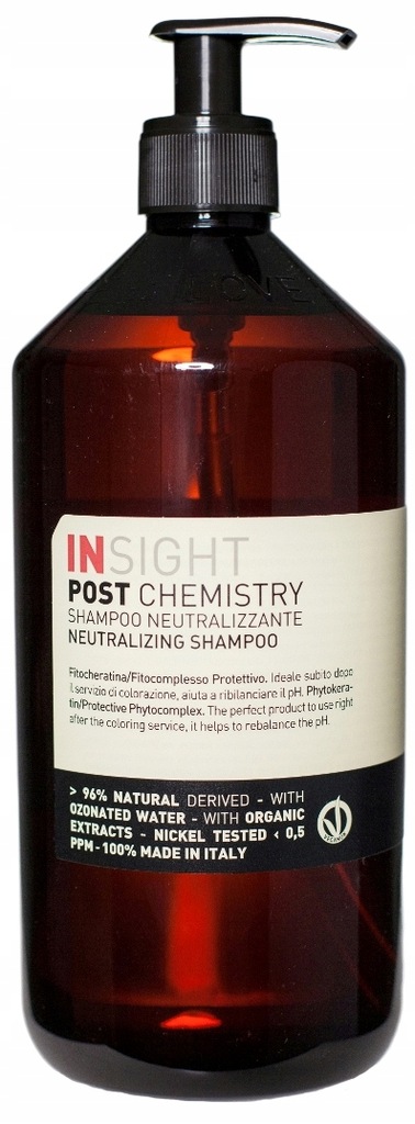 insight post chemistry szampon do pielęgnacji po zabiegach chemicznych 900ml