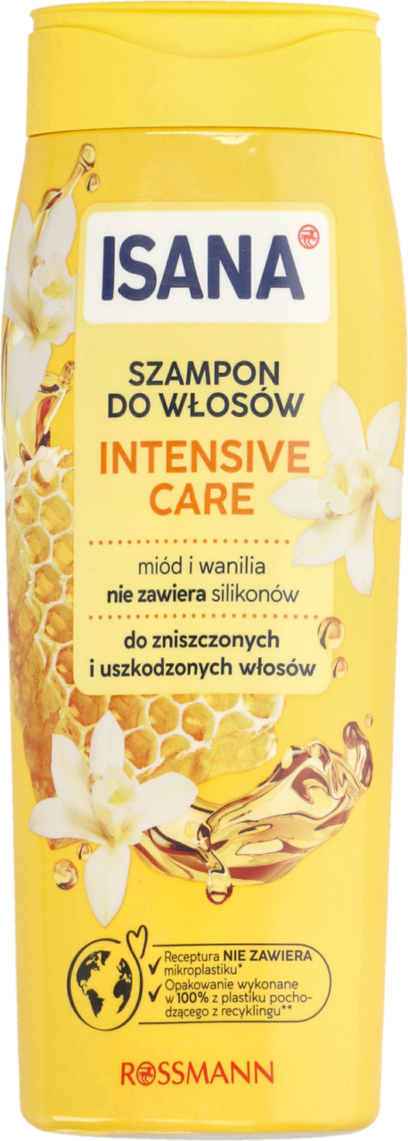 isana intensive care szampon do włosów zmęczonych i zniszczonych honey&vanilla