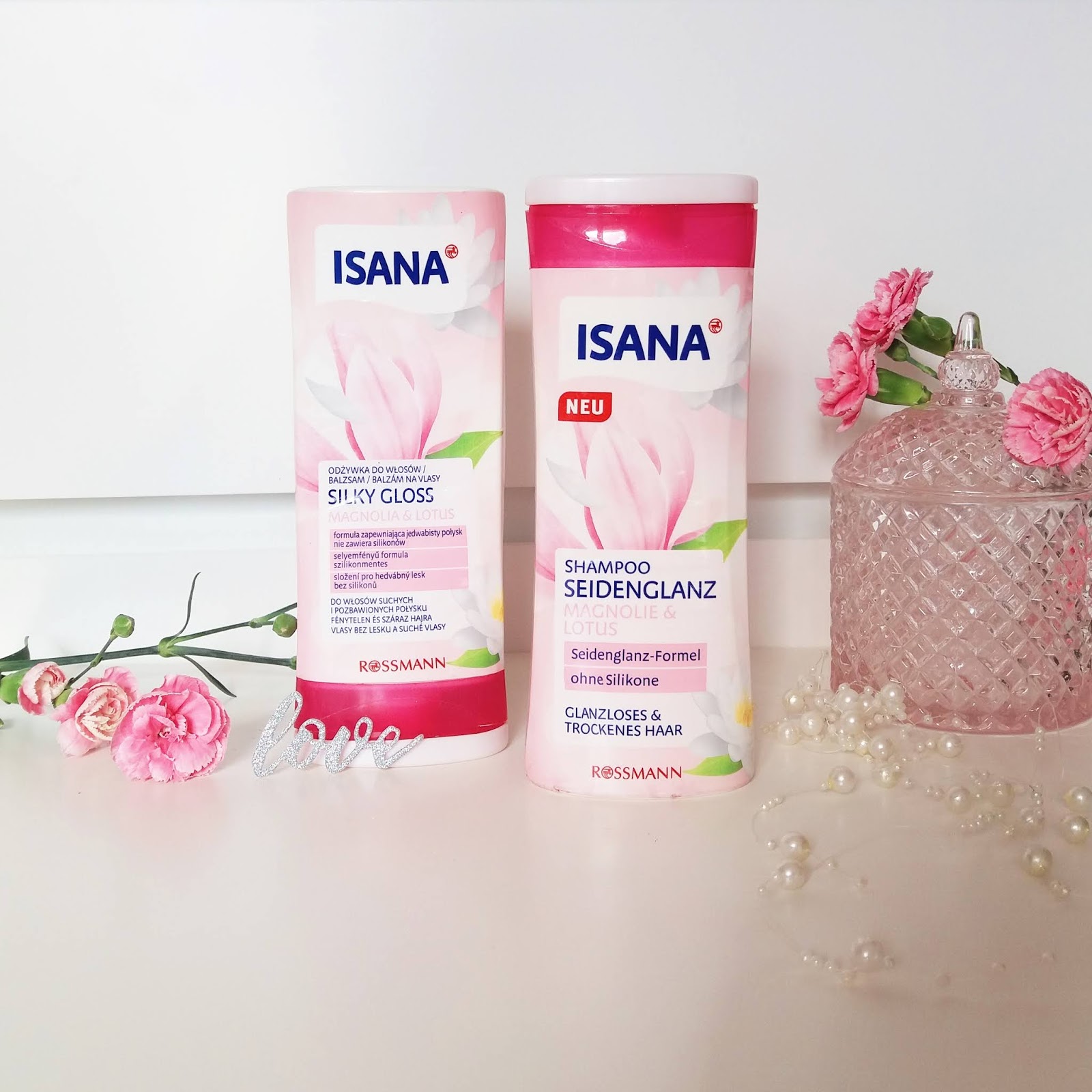 isana silky gloss odżywka do włosów magnolia & lotos