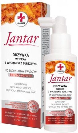 jantar medica odżywka-wcierka do włosów zniszczonych z wyciągiem z bursztynu