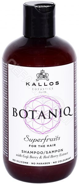 kallos botaniq superfruits odświeżający szampon do włosów 300ml