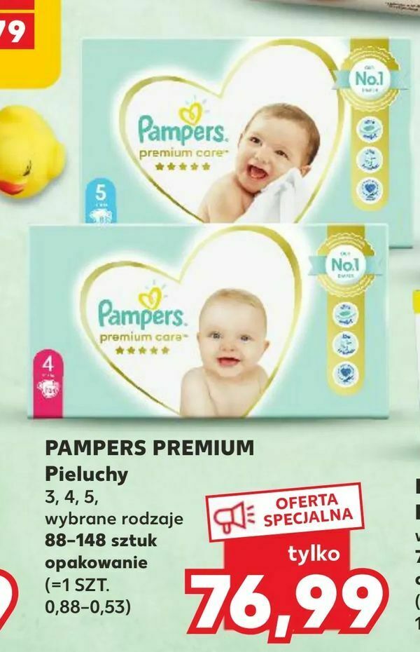 kaufland pampers premium care 1 88 szt