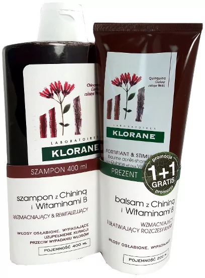 klorane chinina wit b szampon włosy osłabione 200