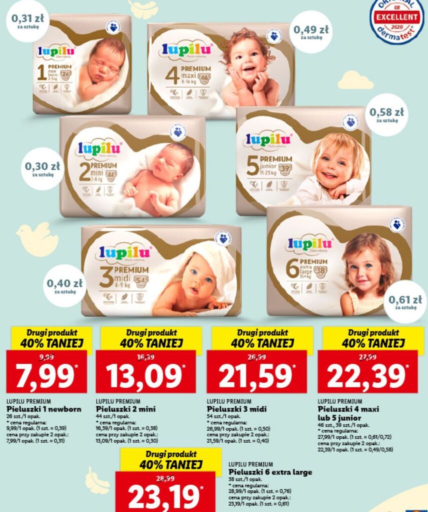 lidl pieluchy lupilu 18 zł