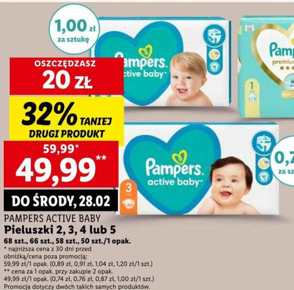 lidl pieluchy pampers 29 99