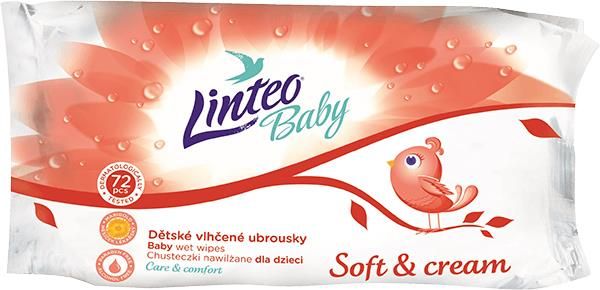 linteo baby chusteczki nawilżane soft & cream 72 szt