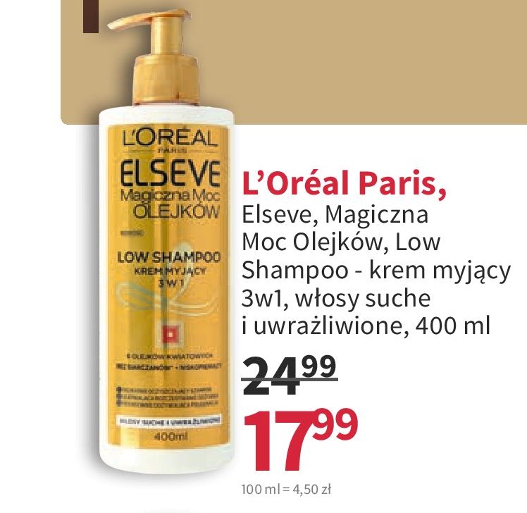 loreal elseve szampon 3 w 1